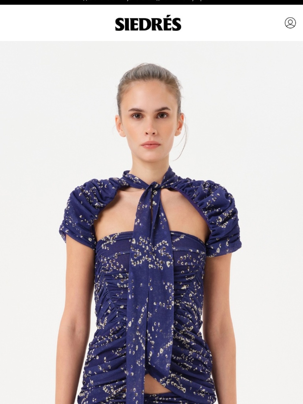 Sidereal FIORA Open-back ruched top